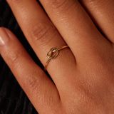 Lucardi - Dames Ring Knoop - 14 Karaat Goud - Geelgoud