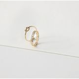 Lucardi - Dames Ring Knoop - 14 Karaat Goud - Geelgoud