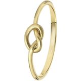 Lucardi - Dames Ring Knoop - 14 Karaat Goud - Geelgoud