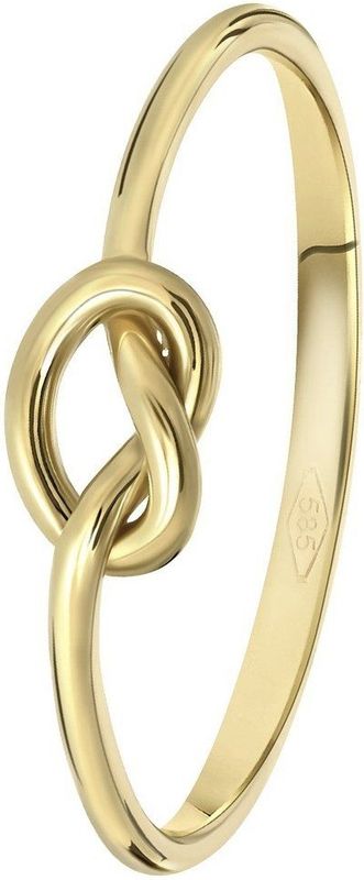 Lucardi - Dames Ring Knoop - 14 Karaat Goud - Geelgoud