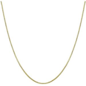 Lucardi Dames Ketting Venetiaanse Schakel 0,45mm - 14 Karaat Goud - Ketting - Cadeau - 45 cm