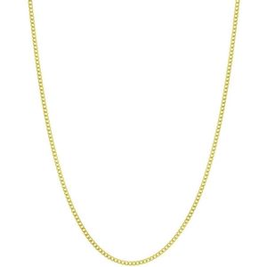 Lucardi Dames plated Ketting gourmet Echt Zilver Ketting Goudkleurig