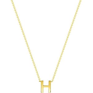 9 karaat ketting met letter hanger