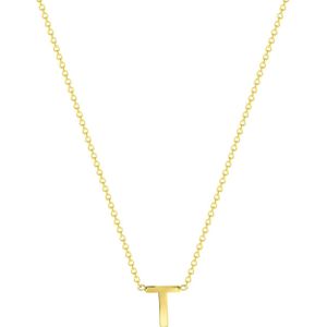 9 karaat ketting met letter hanger