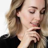 Lucardi - Dubbele Ring - Geelgoud - 14 Karaat - Hart en Zirkonia