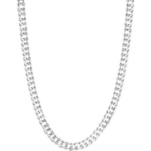 Lucardi Kinder Gerecycled Zilveren Ketting Gourmetschakel. - Ketting - 925 Zilver - Zilverkleurig