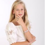 Lucardi Meisjes Oorring met Plating - Cadeau - Staal - Zilverkleurig