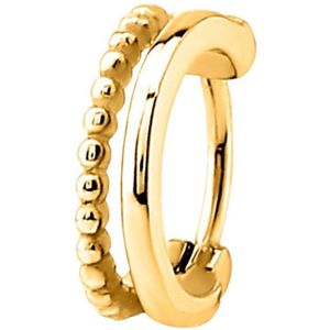 Lucardi Dames helixpiercing 2rij bol/glad - Piercing - Cadeau - Staal - Goudkleurig