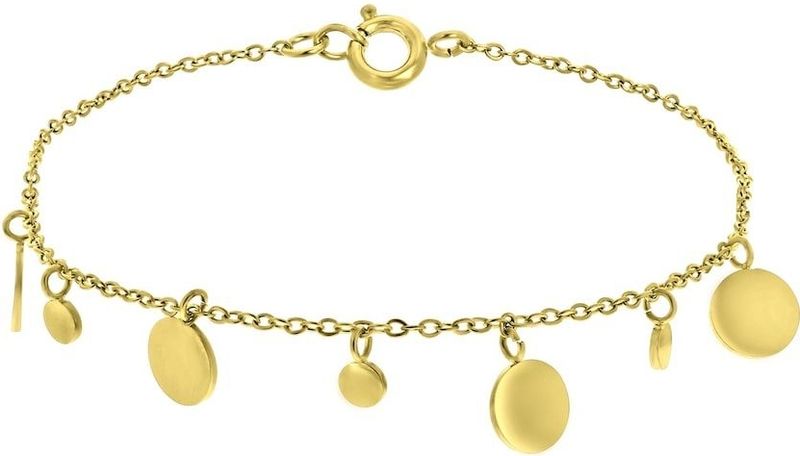 Lucardi - Grace - Armband - Goudkleurig - Staal - 20 cm