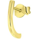 Lucardi Dames Goldplated Suspender Oorbel - Oorbellen - Cadeau - Echt Zilver - Goudkleurig