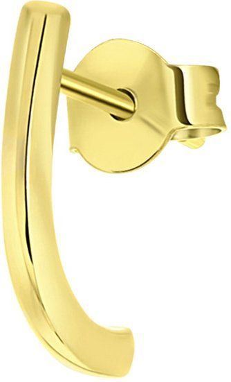 Lucardi Dames Goldplated Suspender Oorbel - Oorbellen - Cadeau - Echt Zilver - Goudkleurig