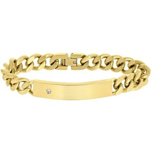 Lucardi Heren Armband - Gourmet - 21 cm - Goudkleurig