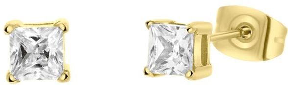 Lucardi - Oorbellen - Wit - Staal met Plating