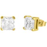 Lucardi - Creolen - Wit - Staal met Plating