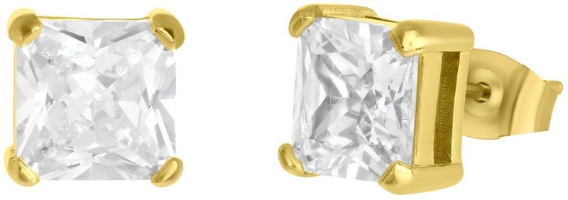 Lucardi - Creolen - Wit - Staal met Plating