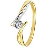 Lucardi - Ring - Wit - 9 Karaat