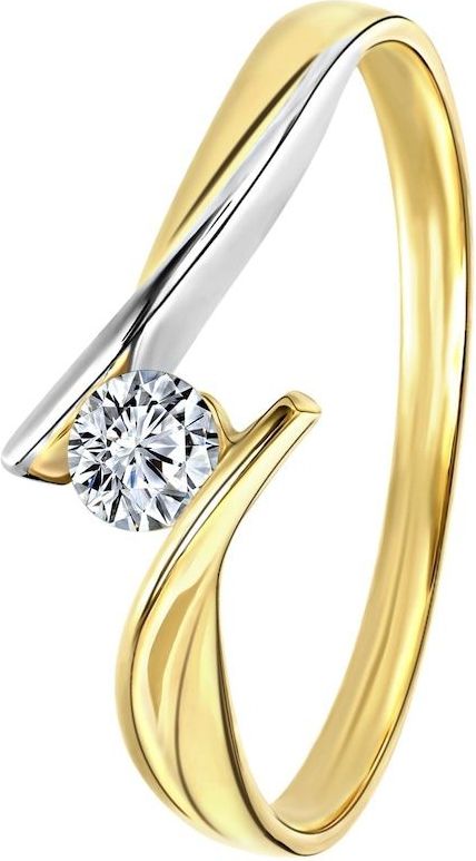 Lucardi - Ring - Wit - 9 Karaat