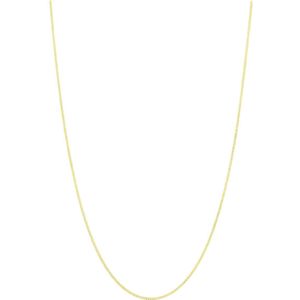 Lucardi Dames Ketting diamond cut - 9 karaat - Ketting - Moederdag Cadeautje - 61 cm - Geelgoud