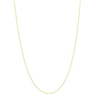 Lucardi Dames Ketting Prince of Wales - 9 karaat - Ketting - Cadeau - 51 cm - Geelgoud