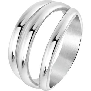 Lucardi Dames Ring Aglae - Ring - Cadeau voor vrouwen - Staal - Zilverkleurig