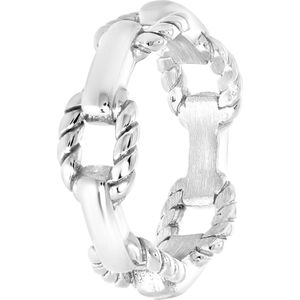 Lucardi Dames Ring Iva - Ring - Cadeau voor vrouwen - Staal - Zilverkleurig