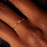 Lucardi Dames Ring met Hart - 9 Karaat Geelgoud