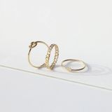 Lucardi Dames Ring met Hart - 9 Karaat Geelgoud