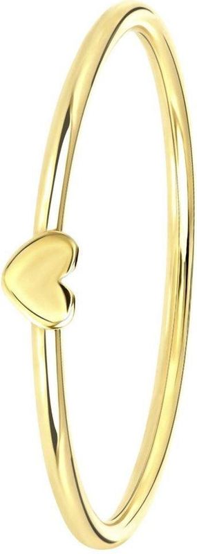 Lucardi - Dames Ring - Hart - 9 Karaat - Geelgoud