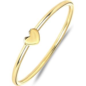 Dames Ring met hart Ring 14 Karaat Goud Geelgoud