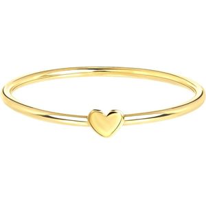 Dames Ring met hart Ring 14 Karaat Goud Geelgoud