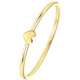 Lucardi - Ring met Hart - 14 Karaat Goud - Geelgoud - Dames