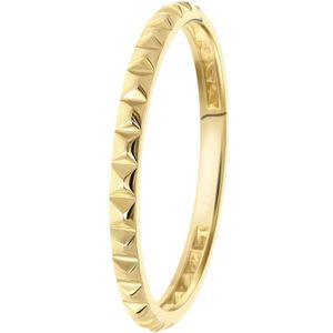 18 Karaat geelgouden ring bewerkt