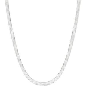 Lucardi Dames Roma Ketting - Staal - Ketting - Cadeau voor vrouwen - 45 cm - Zilverkleurig