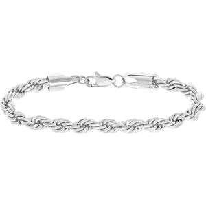 Lucardi Dames Ahava armband - Staal - Armband - Cadeau voor vrouwen - 20 cm - Zilverkleurig