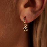 Lucardi - Oorbellen - Goudkleurig - Echt Zilver - Geboortebloem