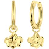 Lucardi - Oorbellen - Goudkleurig - Echt Zilver - Geboortebloem