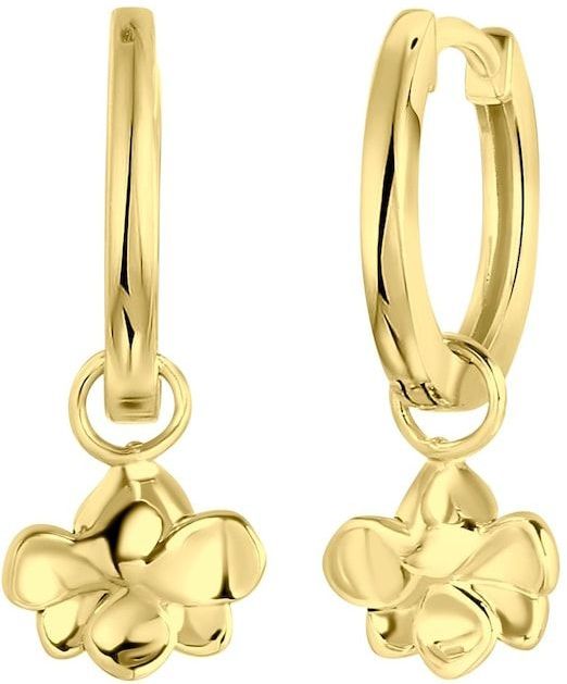 Lucardi - Oorbellen - Goudkleurig - Echt Zilver - Geboortebloem
