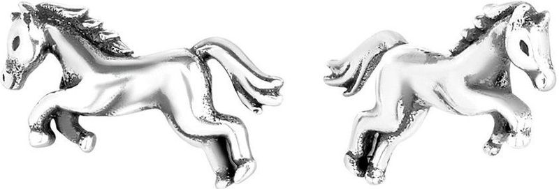 Lucardi Meisjes Oorknop met Plating - Dier - Cadeau - Echt Zilver - Zilverkleurig