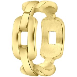 Lucardi Dames Goldplated Ring Odila - Ring - Cadeau - Staal - Goudkleurig