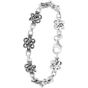 Lucardi Dames Armband Surinaamse Mattenklopper - Echt Zilver - Armband - Cadeau - 20 cm