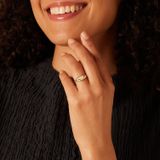 Lucardi - Zegelring Hart - Ring - 14 Karaat Goud - Geelgoud