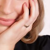 Lucardi - Dames Ring - Geelgoud - 14 Karaat - Gourmetschakel