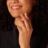 Lucardi - Dames Ring - Geelgoud - 14 Karaat - Gourmetschakel