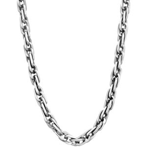 Gerecycled stalen herenketting schakel antique finish