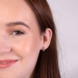 Lucardi Dames Goldplated Oorringen - Oorbellen - Cadeau - Echt Zilver - Goudkleurig