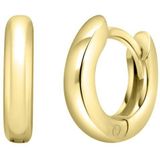 Lucardi Dames Goldplated Oorringen - Oorbellen - Cadeau - Echt Zilver - Goudkleurig