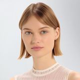 Lucardi Dames Goldplated oorringen zirkonia - Oorbellen - Cadeau - Echt Zilver - Goudkleurig