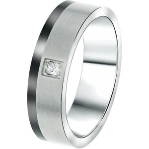 Lucardi - Ringe 'Tokyo' Titan - silbern Herrenschmuck 1 ct Damen (59.99 € / 1 ct)