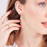 Lucardi - Ring - Goudkleurig - Goldplated met Zirkonia