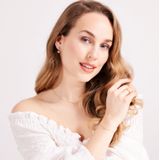 Lucardi Dames Ketting met hanger hart met zirkonia - Echt Zilver - Ketting - Cadeau - 42 cm - Goudkleurig